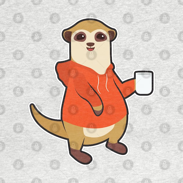 Meerkat with Cup of Coffee by Markus Schnabel